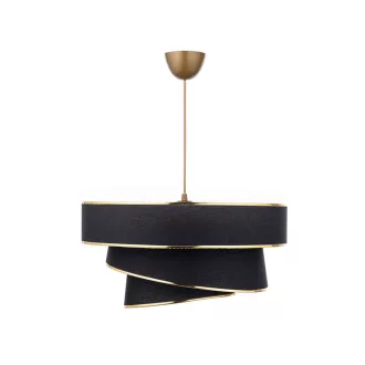 Lampa sufitowa Spiralna, Czarna-Złota