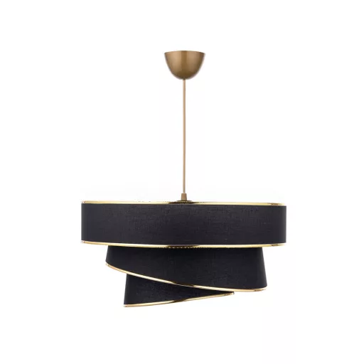 Lampa sufitowa Spiralna, Czarna-Złota