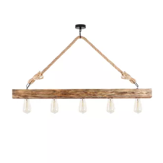 Lampa sufitowa z drewna w stylu vintage