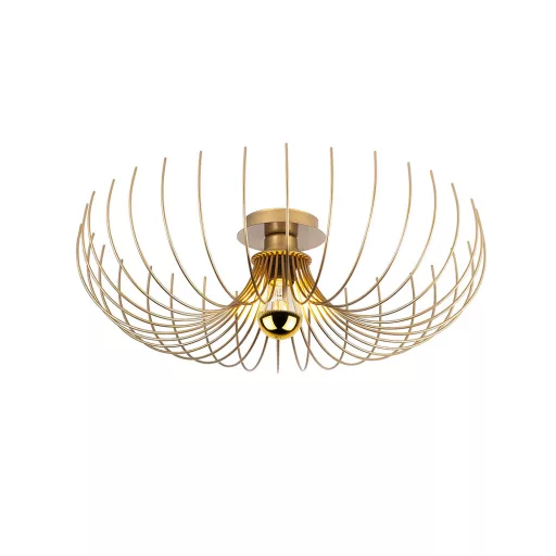 Nowoczesna Złota Metalowa Lampa Sufitowa