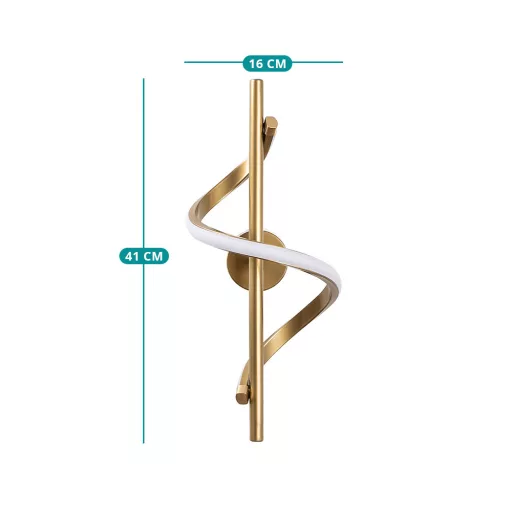 Lampa ścienna LED w kształcie spirali