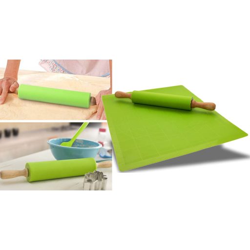 Stolnica i wałek do ciasta-zielona