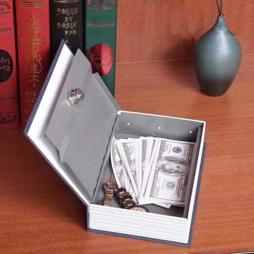 Pudełko zabezpieczające w kształcie książki-niebieskie