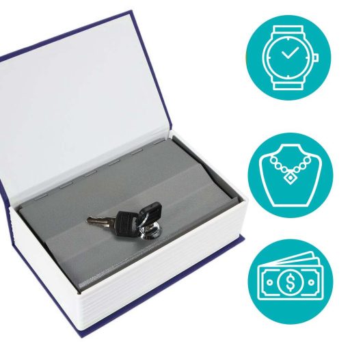 Pudełko zabezpieczające w kształcie książki-niebieskie