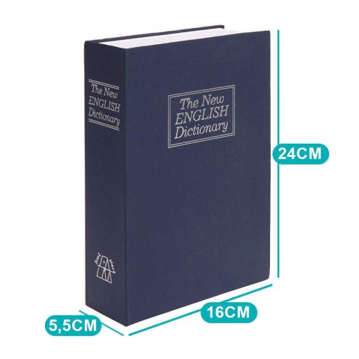 Pudełko zabezpieczające w kształcie książki-niebieskie