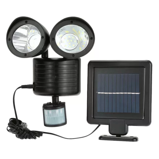 Podwójna lampa solarna z czujnikiem ruchu 