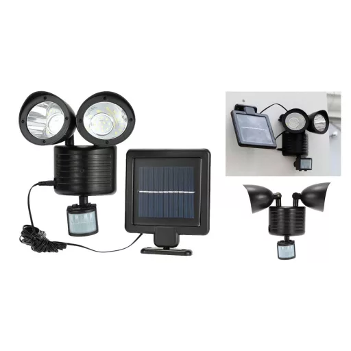 Podwójna lampa solarna z czujnikiem ruchu 