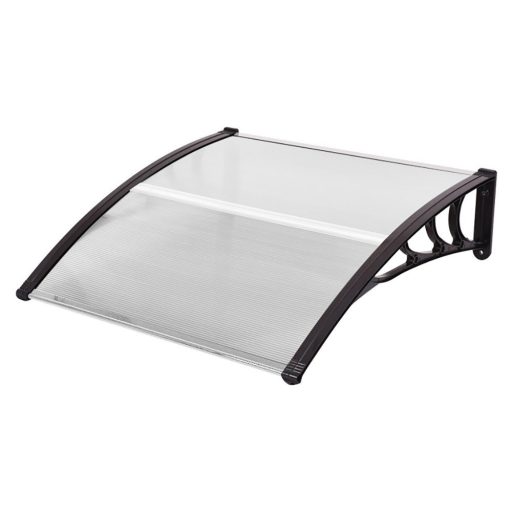 Plastykowy daszek nad drzwi wejściowe, 2 wymiary i kolory-120x90 cm-czarny