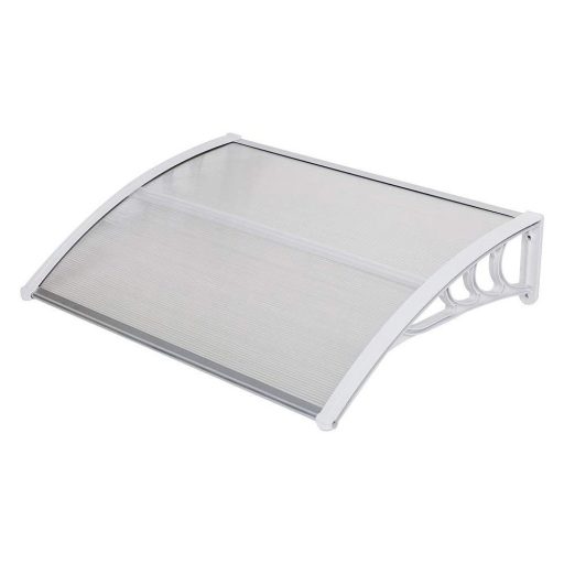 Plastykowy daszek nad drzwi wejściowe, 2 wymiary i kolory-120x90 cm-biały