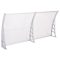 Plastykowy daszek nad drzwi wejściowe, 2 wymiary i kolory-240x90 cm-biały