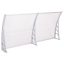 Plastykowy daszek nad drzwi wejściowe, 2 wymiary i kolory-240x90 cm-biały