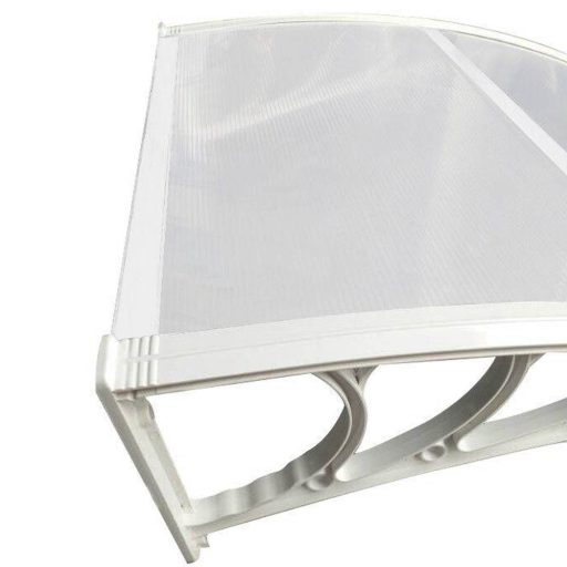 Plastykowy daszek nad drzwi wejściowe, 2 wymiary i kolory-300x90 cm-biały