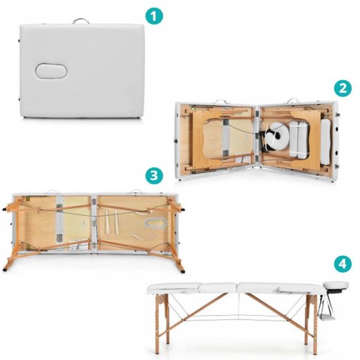 Przenośne łóżko do masażu, 3-segmentowe