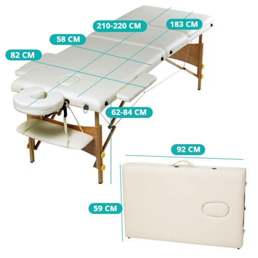 Przenośne łóżko do masażu, 3-segmentowe