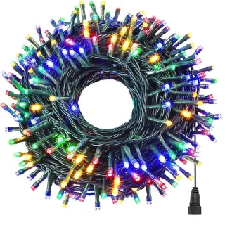   Lampki LED na sznurze w różnych rozmiarach i kolorach - 120 LED - kolorowe
