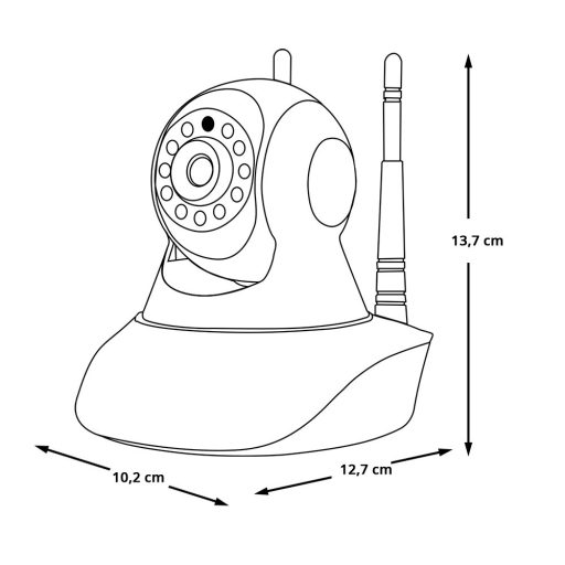 Obrotowa kamera WiFi, 2 anteny