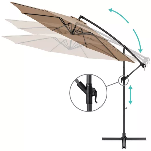 Parasolka wisząca 2,7 m, khaki