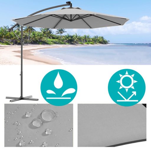 Parasolka wisząca 2,8 m, Szara