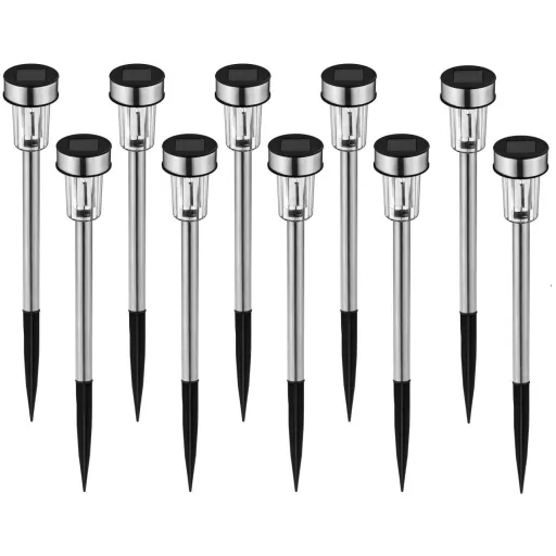 Zestaw wbijanych lamp solarnych ogrodowych, 10 szt