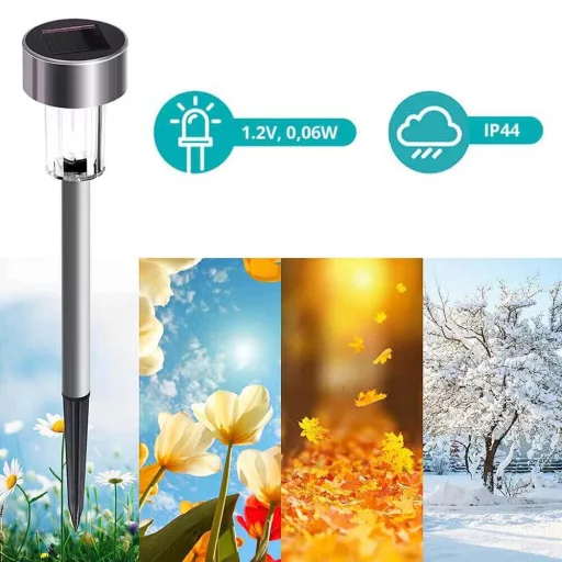 Zestaw wbijanych lamp solarnych ogrodowych, 10 szt