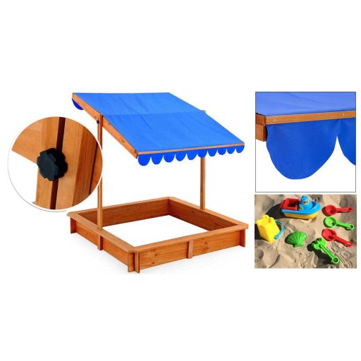 Piaskownica z dachem przeciwsłonecznym