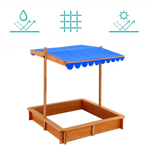 Piaskownica z dachem przeciwsłonecznym