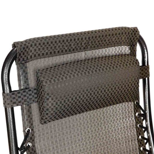 Krzesło ogrodowe zerowej grawitacji z uchwytem na napoje w prezencie, 2 szt-brązowe