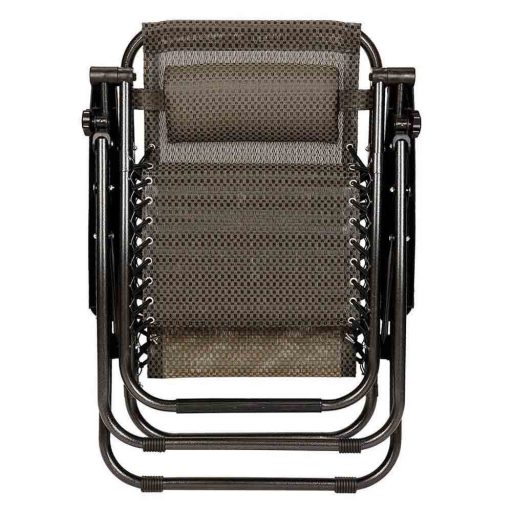 Krzesło ogrodowe zerowej grawitacji z uchwytem na napoje w prezencie, 2 szt-brązowe