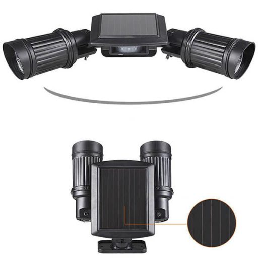 Podwójna lampa solarna LED z czujnikiem ruchu 