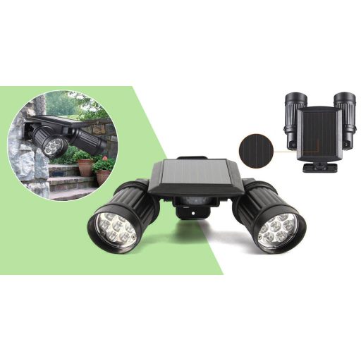 Podwójna lampa solarna LED z czujnikiem ruchu 