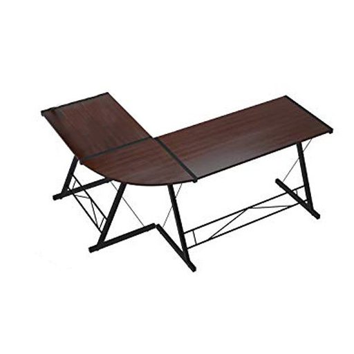 Biurko w kształcie litery L-ciemno brązowe