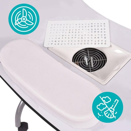 Mobilny stolik kosmetyczny do manicure z torbą transportową w prezencie, dostępny w 2 modelach-z wentylatorem