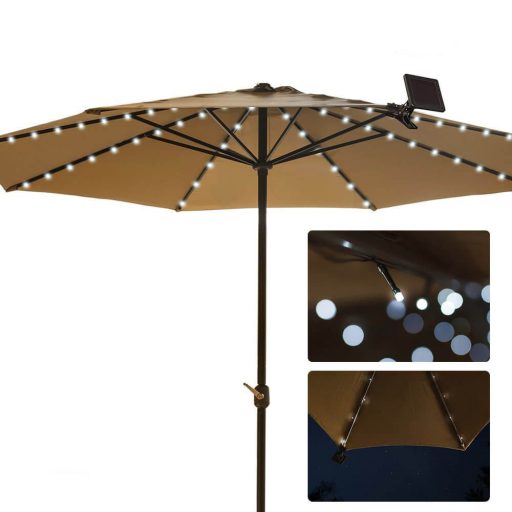 Solarny łańcuch świetlny dekoracyjny pod parasol ogrodowy