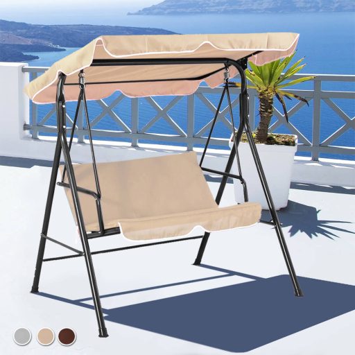 Huśtawka ogrodowa, dostępna w różnych kolorach-beżowa