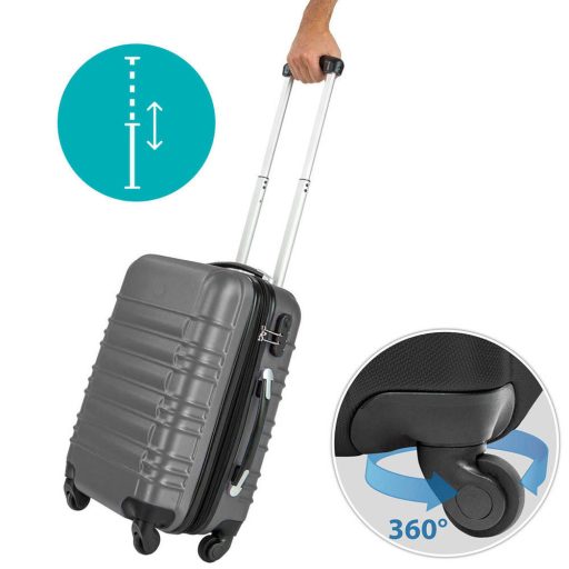 Zestaw 4 sztywnych walizek, dostępny w 4 kolorach-szary