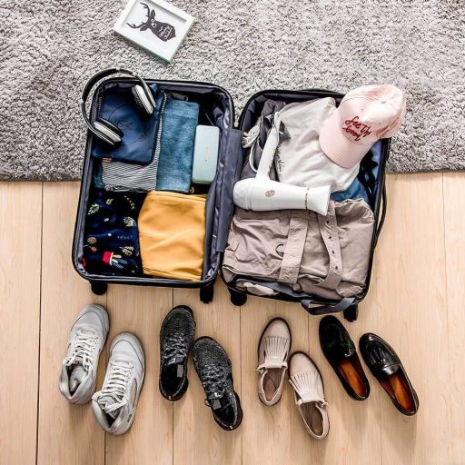 Zestaw 4 sztywnych walizek, dostępny w 4 kolorach-niebieski