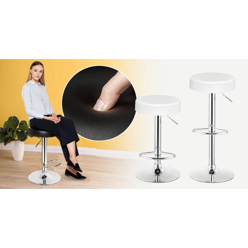 Krzesła barowe Classic, 2 szt, kolory do wyboru-białe