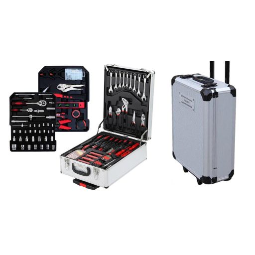 187-częściowy zestaw narzędzi w walizce transportowej na kółkach