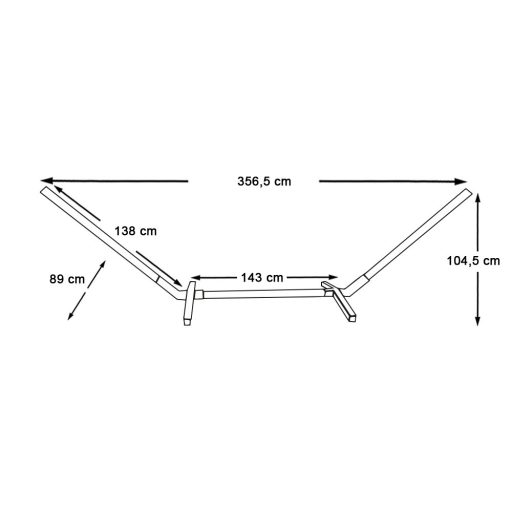 Stelaż na hamak-drewniany