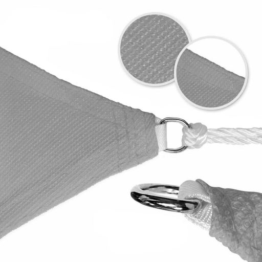 Żagiel przeciwsłoneczny, trójkątny, 3,6 metrowy, szary