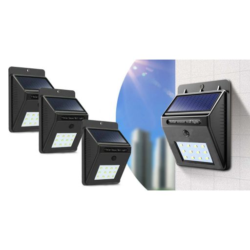 Lampa solarna LED na ścianę, 4 szt