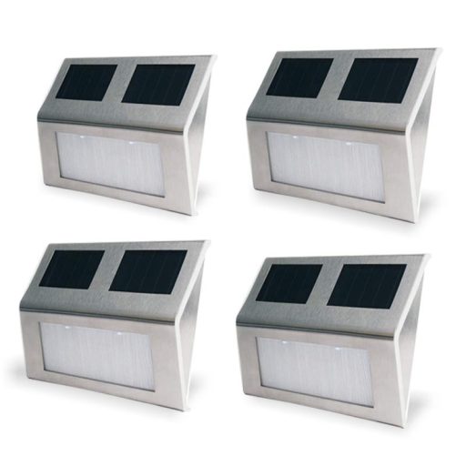 Lampa solarna na ścianę LED, 4 szt