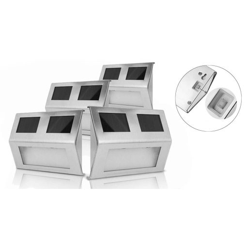 Lampa solarna na ścianę LED, 4 szt