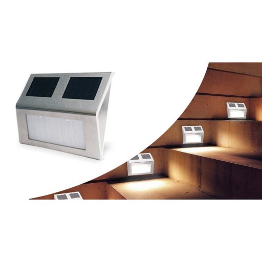 Lampa solarna na ścianę LED, 4 szt