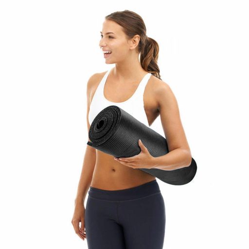 Mata do ćwiczeń jogi, z torbą w prezencie, dostępna w 3 kolorach-czarna