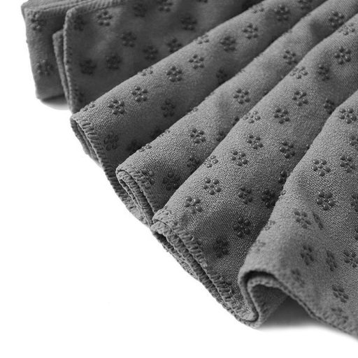 Antypoślizgowy ręcznik do jogi z torbą w prezencie-szary