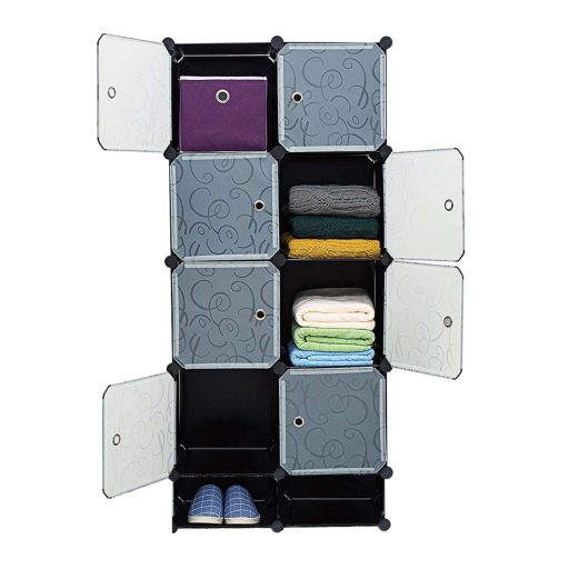 Plastikowa szafa modułowa-czarna