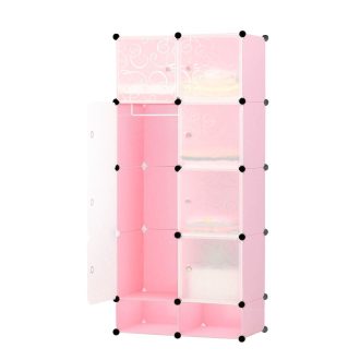 Plastikowa szafa modułowa-różowa