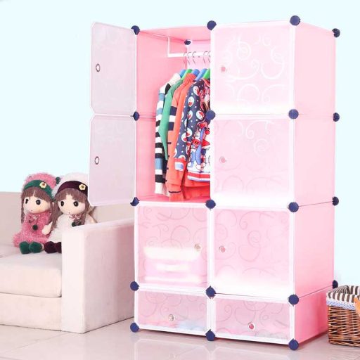 Plastikowa szafa modułowa-różowa