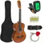 Gitara akustyczna dla początkujących, z tunerem w prezencie, w 2 kolorach-brązowa